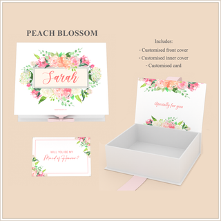 Personalised Keepsake Gift Box with Card - Peach Blossom