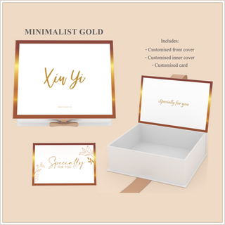 Personalised Keepsake Gift Box with Card - Minimalist Gold