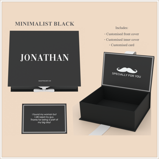 Personalised Keepsake Gift Box with Card - Minimalist Black