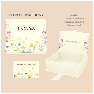 Personalised Keepsake Gift Box with Card - Floral Symphony