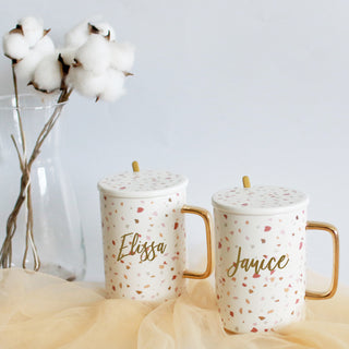 Personalised Lux Terrazo Mug Set