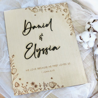 Wildflower Wedding Sign