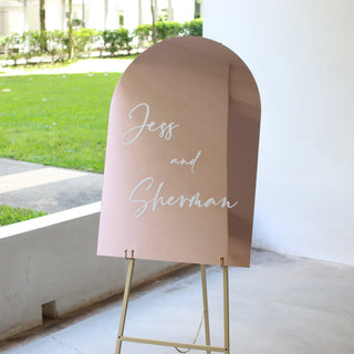 Arch Wedding Sign in Mirror Acrylic
