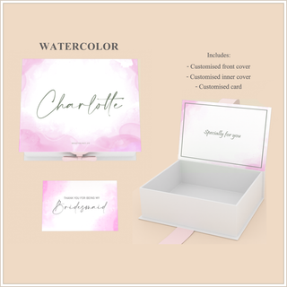 Personalised Keepsake Gift Box with Card - Watercolour