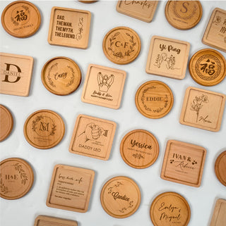 Customised Engraved Wooden Coaster