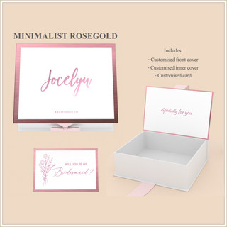 Personalised Keepsake Gift Box with Card - Minimalist Pink