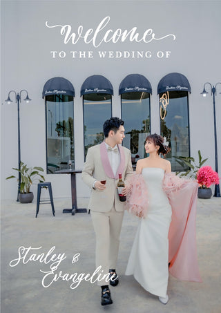 Photo Print Wedding Sign in Acrylic