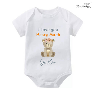 Customised Baby Bodysuit- Flower Bear