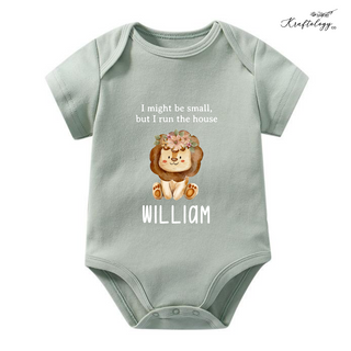 Customised Baby Bodysuit- Flower Lion