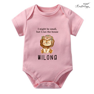 Customised Baby Bodysuit- Flower Lion