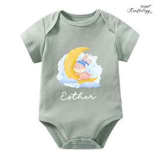 Customised Baby Bodysuit- Rabbit Moon
