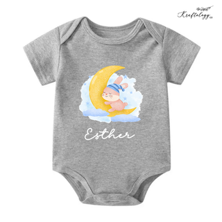 Customised Baby Bodysuit- Rabbit Moon