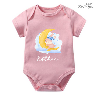 Customised Baby Bodysuit- Rabbit Moon