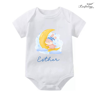 Customised Baby Bodysuit- Rabbit Moon