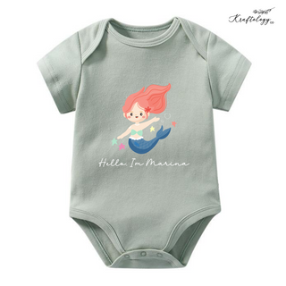 Customised Baby Bodysuit- Cute Mermaid