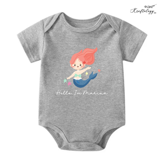 Customised Baby Bodysuit- Cute Mermaid