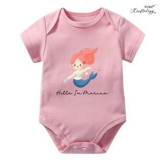 Customised Baby Bodysuit- Cute Mermaid