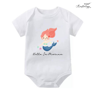 Customised Baby Bodysuit- Cute Mermaid