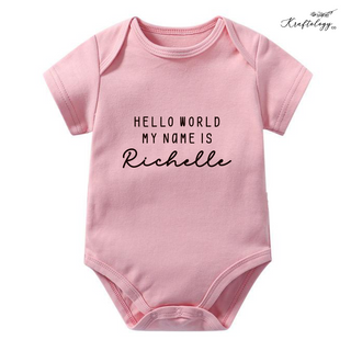 Customised Baby Bodysuit- Hello World