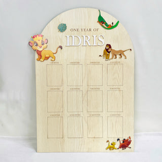 Personalised Baby Milestone Board- Lion King
