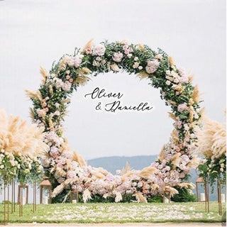 Layered Name Backdrop Wedding Sign
