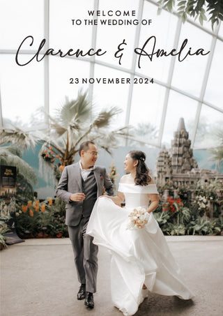 Photo Print Wedding Sign in Acrylic