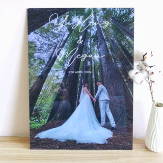 Photo Print Wedding Sign in Acrylic