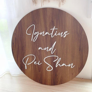 3D Wooden Pop-Out Wedding Custom Signage