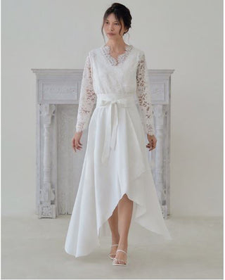 Alice Midi Premium Lace Bridal Robe