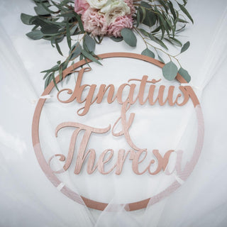 Customised Frame Wood Lasercut / Name Signage - Round