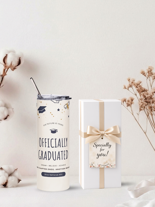 Personalised Graphic Graduation Kyra Slim Insulated Tumbler - Official Grad-Blue
