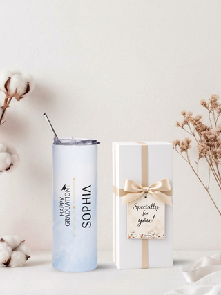 Personalised Graphic Graduation Kyra Slim Insulated Tumbler - Happy Graduation