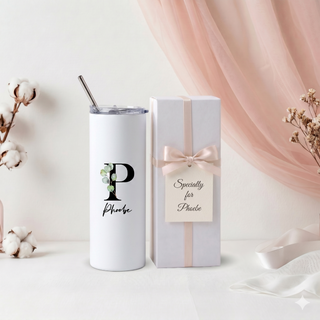 Personalised Graphic Kyra Slim Insulated Tumbler - Botanic Breeze