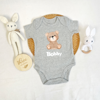 Customised Baby Bodysuit- Smiling Bear