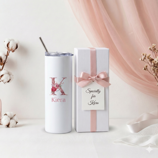 Personalised Graphic Kyra Slim Insulated Tumbler - Rosegold Name
