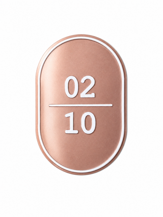 Home Unit Number 3D Oval Rosegold and White Acrylic Signage