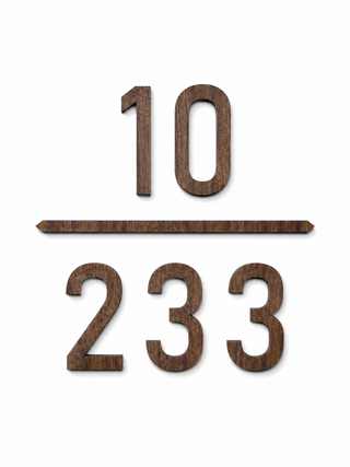 Home Unit Number 3D Cutout Number Dark Wood Signage