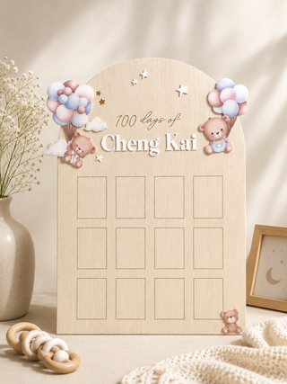 Personalised Baby Milestone Board- Bear