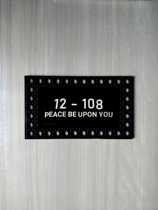 Home Unit Number 3D Rectangle Black Acrylic Signage