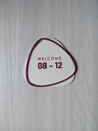 Home Unit Number 3D Minimalist White and Brown Acrylic Signage