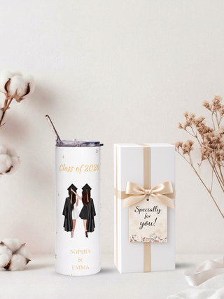 Personalised Graphic Graduation Kyra Slim Insulated Tumbler - Bestie Graduation