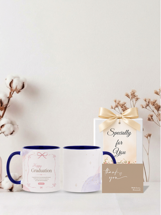 Customised Wrapped Graduation Day Mug - Happy Grad Pink