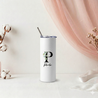 Personalised Graphic Kyra Slim Insulated Tumbler - Botanic Breeze
