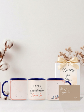 Customised Wrapped Graduation Day Mug - Pink Happy Grad