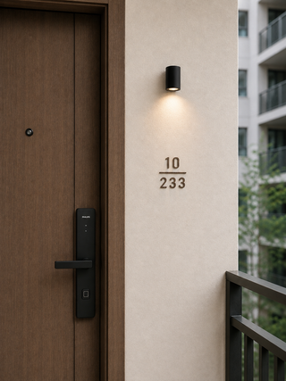Home Unit Number 3D Cutout Number Dark Wood Signage