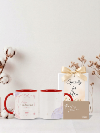 Customised Wrapped Graduation Day Mug - Happy Grad Pink