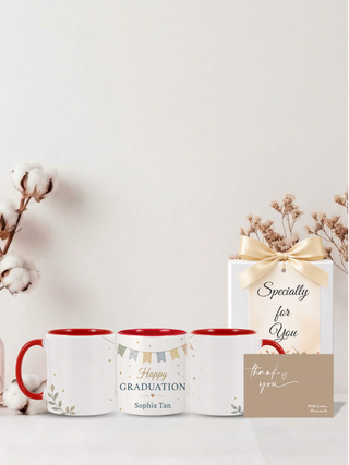 Customised Wrapped Graduation Day Mug - Happy Banner Grad