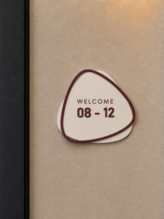 Home Unit Number 3D Minimalist White and Brown Acrylic Signage