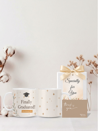 Customised Wrapped Graduation Day Mug - Finally Graduated