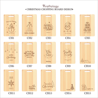 Customised Gift Engraved Chopping Cutting Board for Christmas Xmas Gift